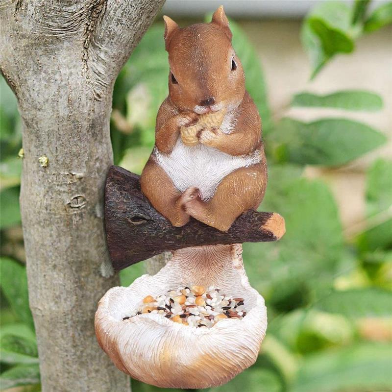 Bird Feeder Drinkers Bowls Yard Garden Decor Squirrel Tree Hugger Outdoor Pet Feeding Tools Birds Accessories Garden Ornaments