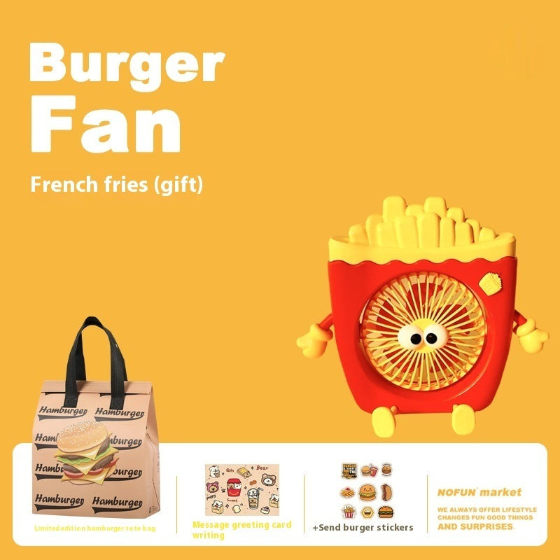 Creative Summer For Workers Hamburger Small Fan Birthday Gift