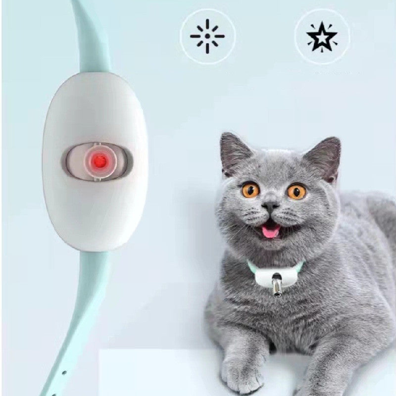 Automatic Cat Toy Smart Laser Teasing Cat Collar Electric USB Charging Interactive Training Pet Items