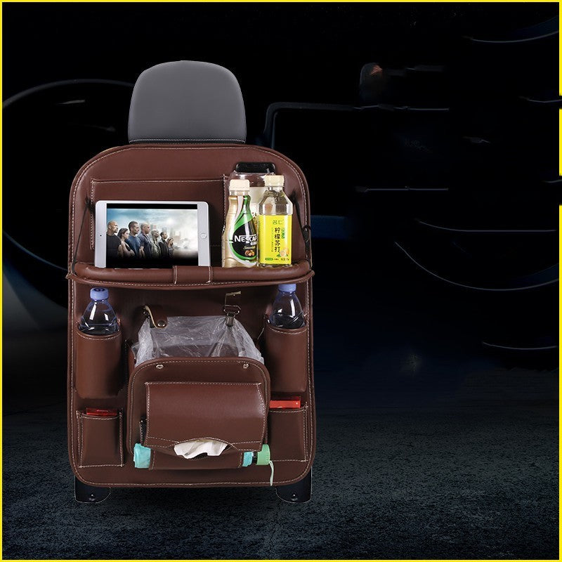 Car Tray Leather Storage Bag