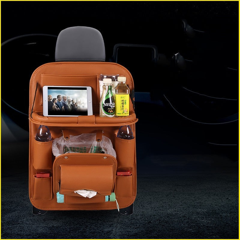 Car Tray Leather Storage Bag