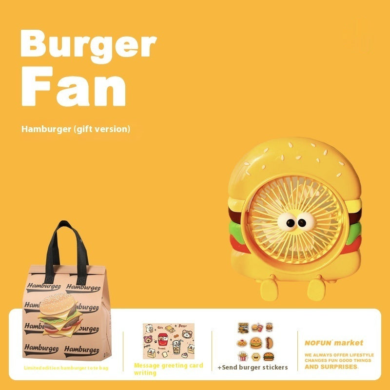 Creative Summer For Workers Hamburger Small Fan Birthday Gift