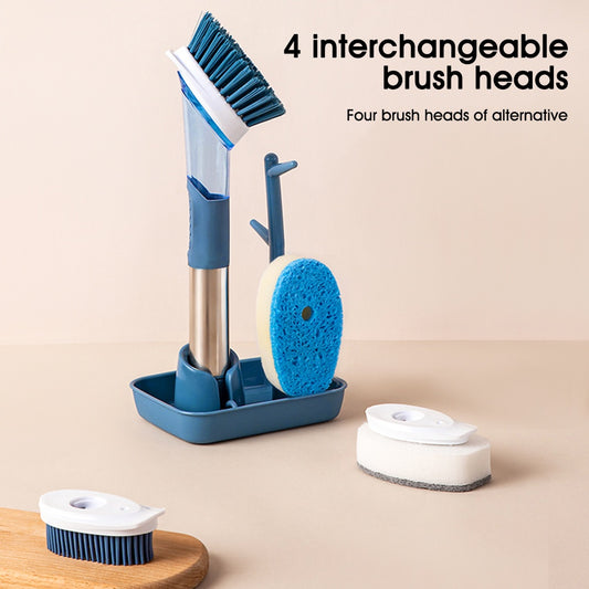 New Multifunctional Dish Brush Household Kitchen Oily Sponge Cleaning Brush