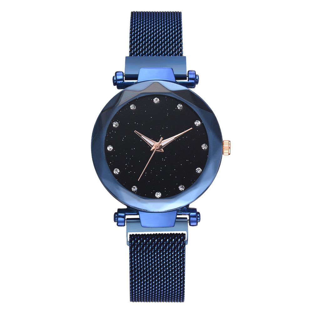 Luxury Women Watches Bracelet Set Fashion Elegant Magnet Buckle Ladies Starry