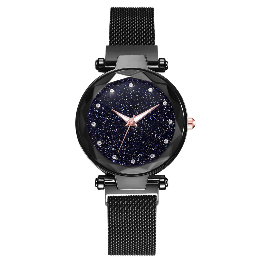 Luxury Women Watches Bracelet Set Fashion Elegant Magnet Buckle Ladies Starry