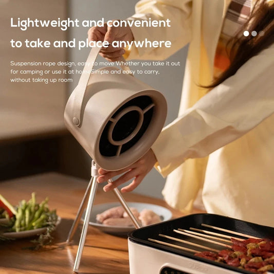 2024 New Portable Desktop Exhaust Fan Small Kitchen Hood Extractor Barbecue USB Charging