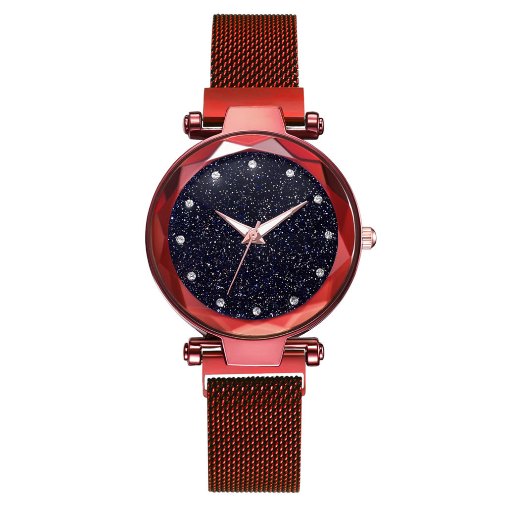 Luxury Women Watches Bracelet Set Fashion Elegant Magnet Buckle Ladies Starry