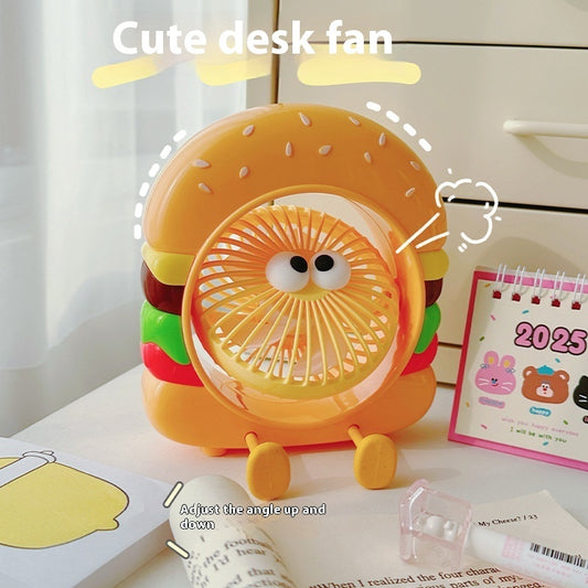 Creative Summer For Workers Hamburger Small Fan Birthday Gift