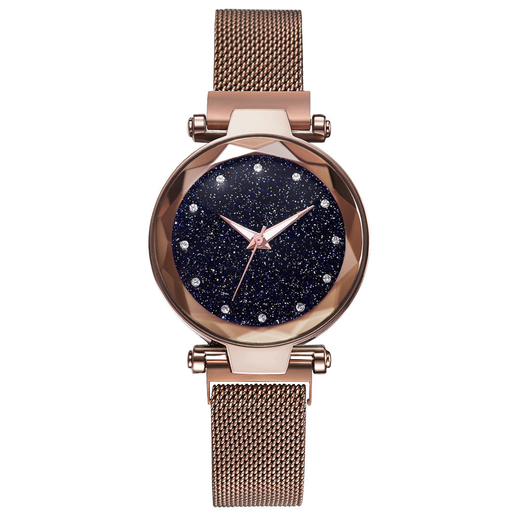 Luxury Women Watches Bracelet Set Fashion Elegant Magnet Buckle Ladies Starry