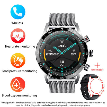 Smart Blood Pressure Heart Rate Bluetooth Multifunctional Men Business Watch