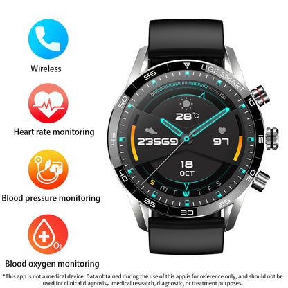 Smart Blood Pressure Heart Rate Bluetooth Multifunctional Men Business Watch