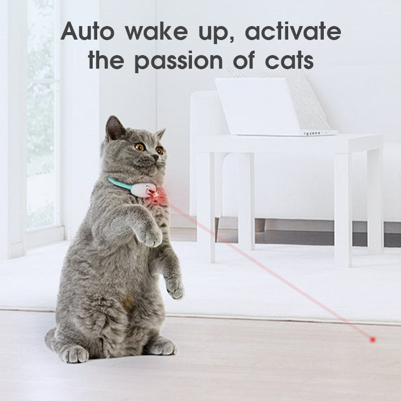 Automatic Cat Toy Smart Laser Teasing Cat Collar Electric USB Charging  Interactive Training Pet Items