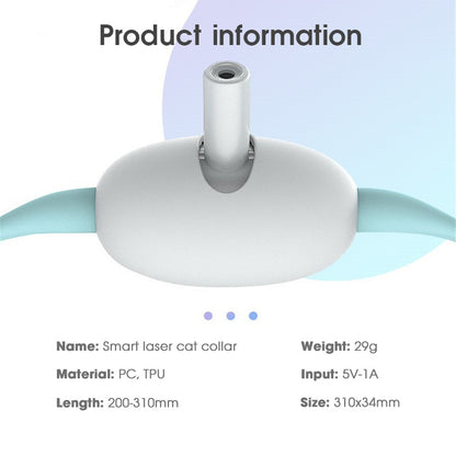 Automatic Cat Toy Smart Laser Teasing Cat Collar Electric USB Charging  Interactive Training Pet Items