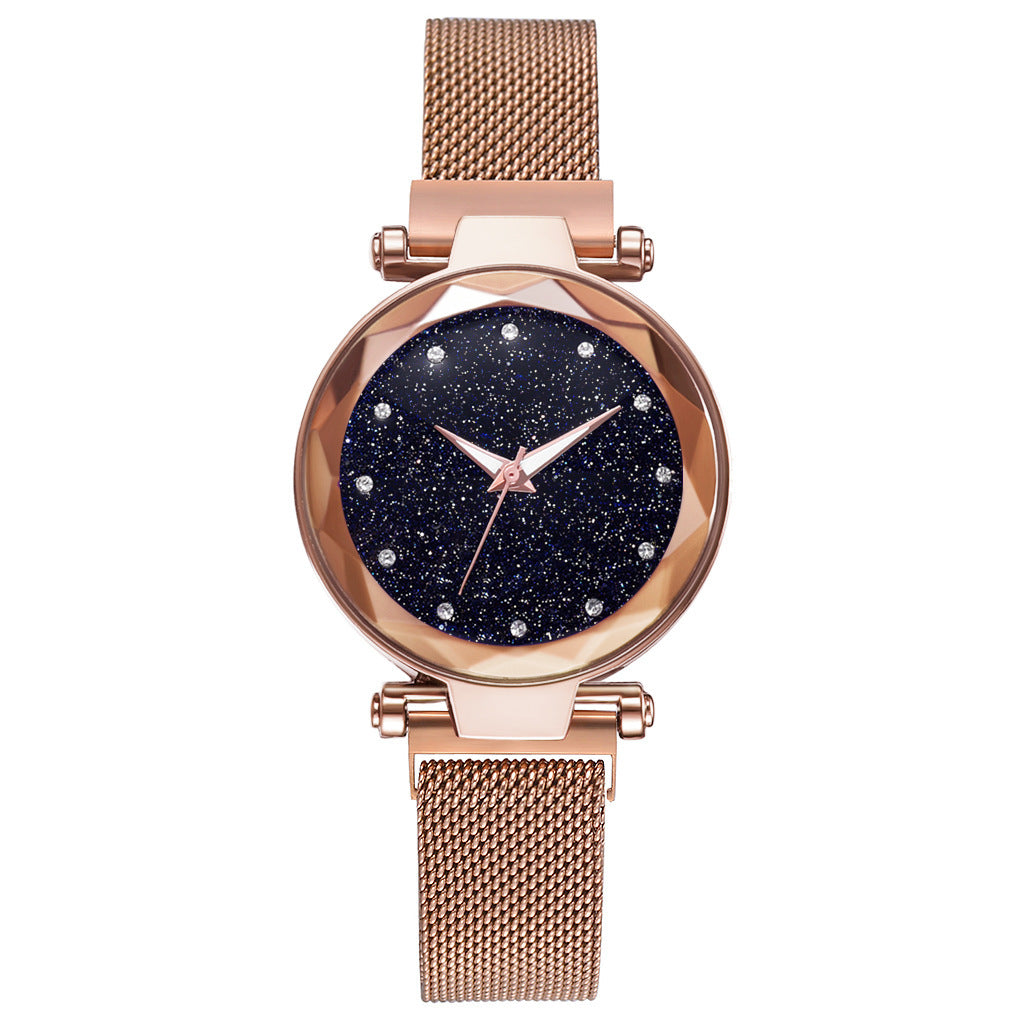 Luxury Women Watches Bracelet Set Fashion Elegant Magnet Buckle Ladies Starry