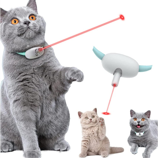 Automatic Cat Toy Smart Laser Teasing Cat Collar Electric USB Charging  Interactive Training Pet Items