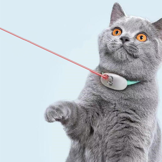 Automatic Cat Toy Smart Laser Teasing Cat Collar Electric USB Charging  Interactive Training Pet Items
