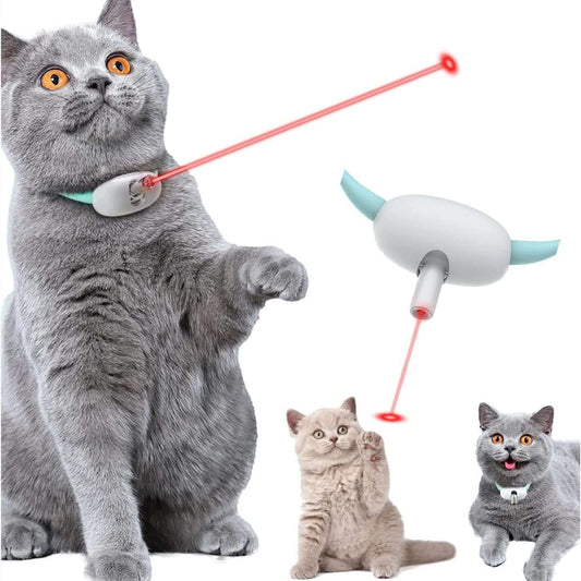 Automatic Cat Toy Smart Laser Teasing Cat Collar Electric USB Charging  Interactive Training Pet Items
